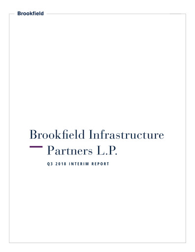 Vorschaubild Brookfield Infrastructure Partners
 Quartalsbericht 2018-q3
