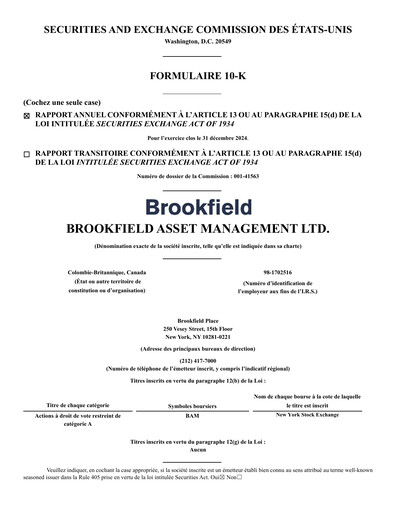Thumbnail Brookfield Asset Management Annual Report 2024