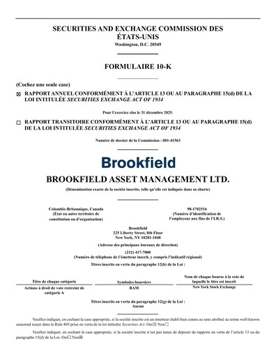 Thumbnail Brookfield Asset Management Annual Report 2025