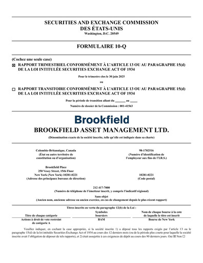 Thumbnail Brookfield Asset Management Quarterly Report 2025-q2