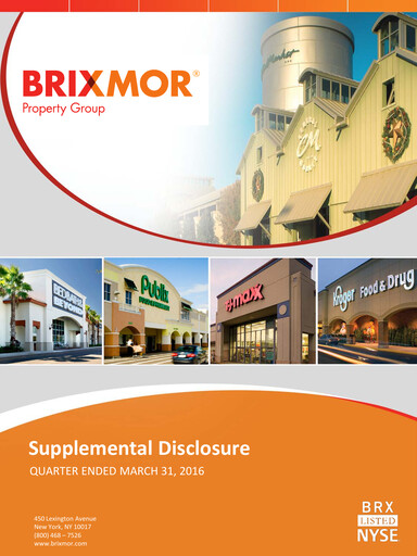 Thumbnail Brixmor Property Group
 Quarterly Report 2016-q1