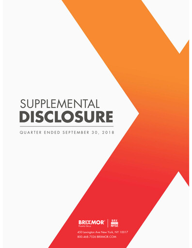 Thumbnail Brixmor Property Group
 Quarterly Report 2018-q3