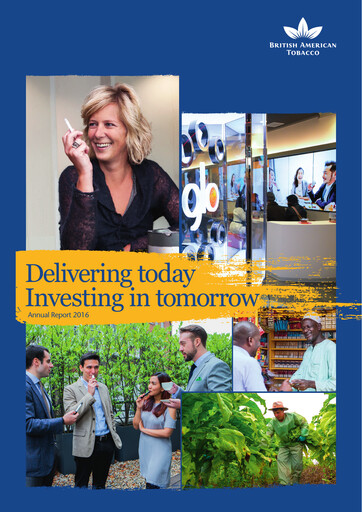 Miniature British American Tobacco Rapport annuel 2016