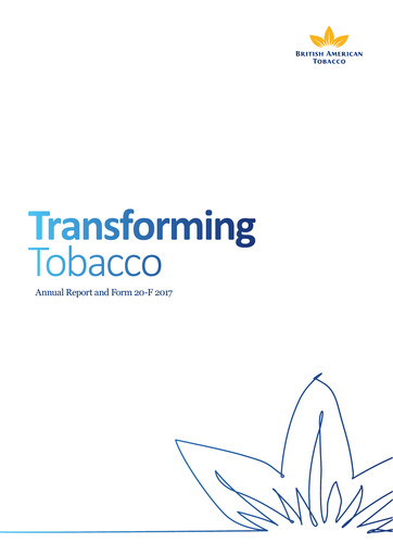 Miniature British American Tobacco Rapport annuel 2017