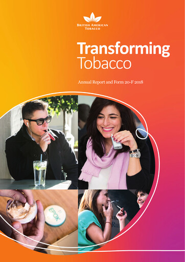 Miniature British American Tobacco Rapport annuel 2018