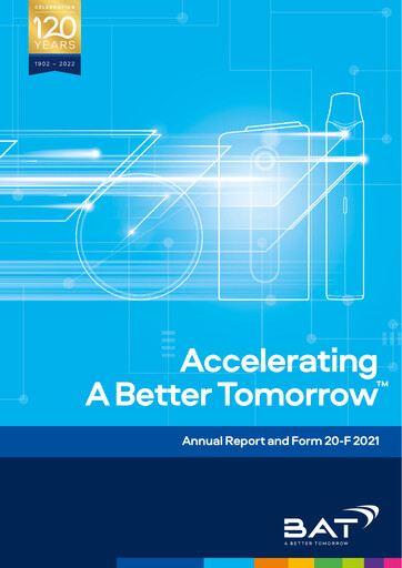 Miniature British American Tobacco Rapport annuel 2021