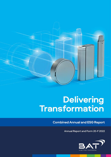 Miniature British American Tobacco Rapport annuel 2022
