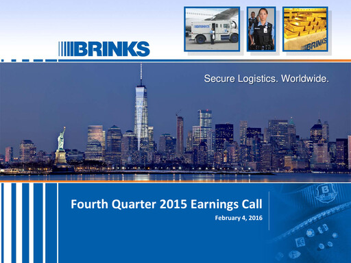 Thumbnail Brink's
 Quarterly Report 2015-q4