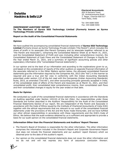 Thumbnail Syrma SGS Technology Financial Statement 2020-2021