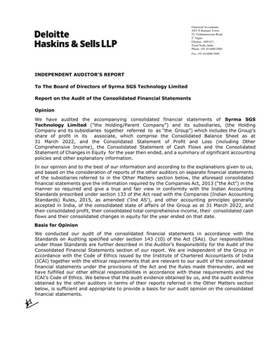 Thumbnail Syrma SGS Technology Financial Statement 2021-2022