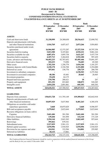 Thumbnail PBBank (Public Bank Bhd) Quarterly Report 2007-q3