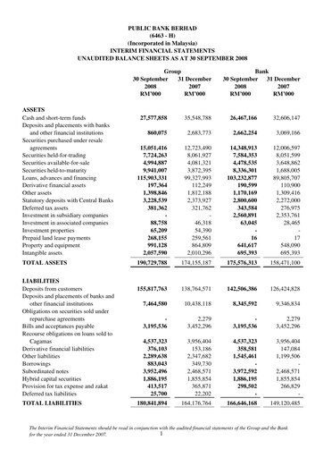 Thumbnail PBBank (Public Bank Bhd) Quarterly Report 2008-q3