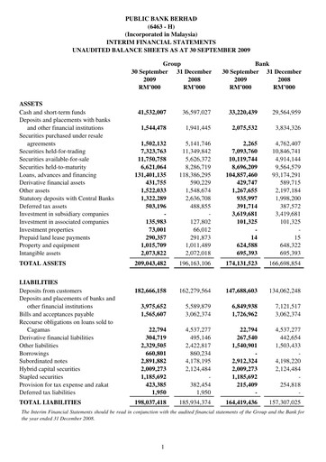 Thumbnail PBBank (Public Bank Bhd) Quarterly Report 2009-q3