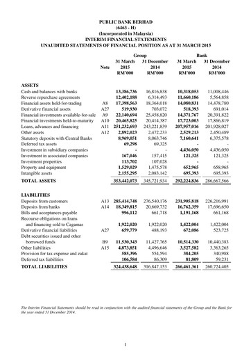 Thumbnail PBBank (Public Bank Bhd) Quarterly Report 2015-q1