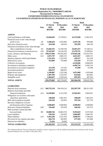 Thumbnail PBBank (Public Bank Bhd) Quarterly Report 2022-q1