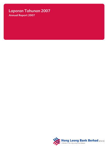 Thumbnail (HLBank) Hong Leong Bank Annual Report 2007