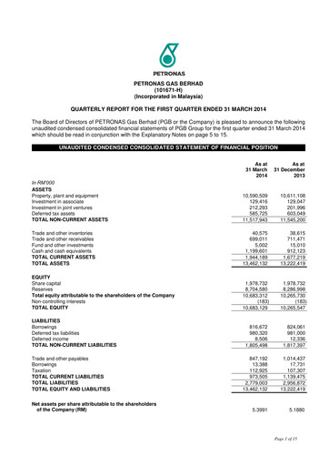 Thumbnail PetGas (Petronas Gas) Quarterly Report 2014-q1