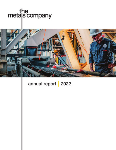 Thumbnail TMC the metals company Annual Report 2022