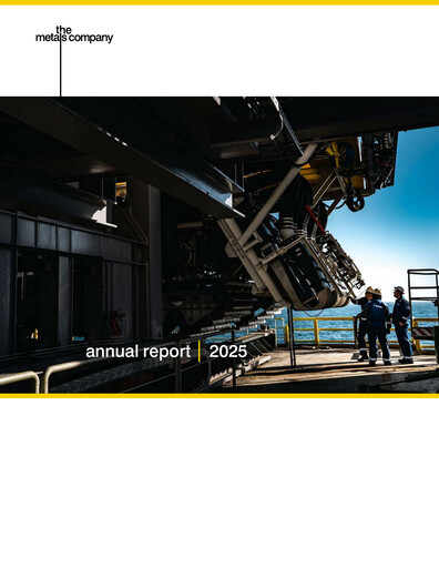 Miniature The Metals Company Rapport annuel 2025