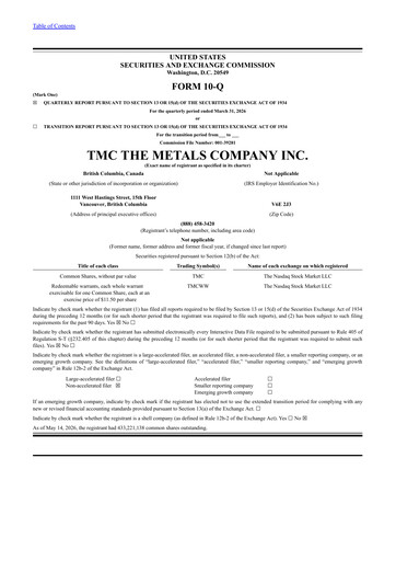 Thumbnail The Metals Company Quarterly Report 2026-q1