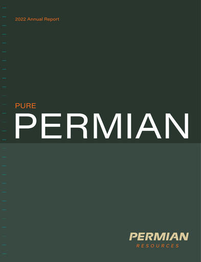 Miniature Permian Resources Rapport annuel 2022