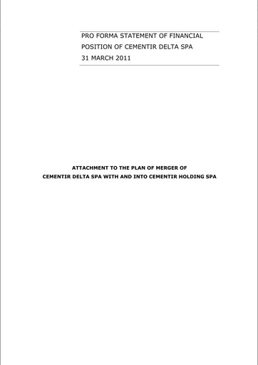 Miniature Cementir Bilan financier 2011