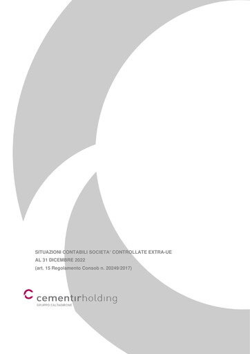 Miniature Cementir Bilan financier 2022