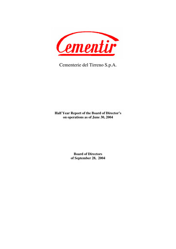 Thumbnail Cementir Half-year Report 2004-h1