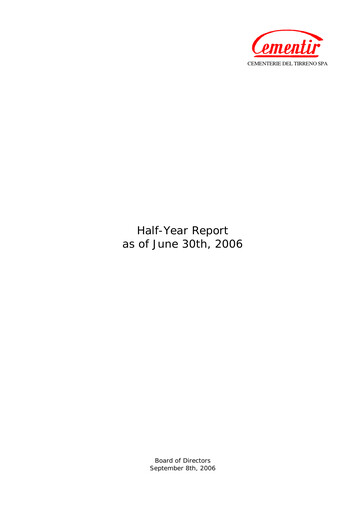Thumbnail Cementir Half-year Report 2006-h1