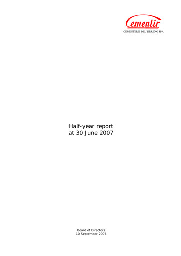 Thumbnail Cementir Half-year Report 2007-h1