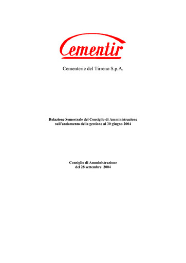 Thumbnail Cementir Half-year Report 2004-h1