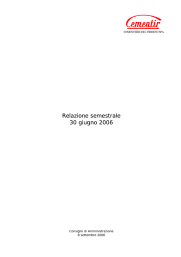 Thumbnail Cementir Half-year Report 2006-h1