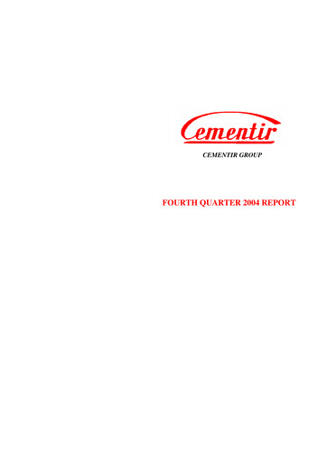 Thumbnail Cementir Quarterly Report 2004-q4