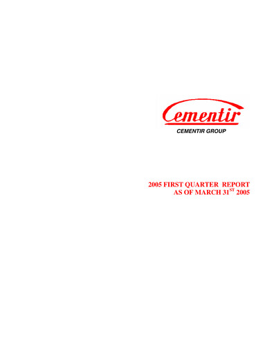 Thumbnail Cementir Quarterly Report 2005-q1
