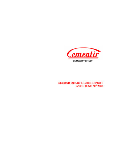 Thumbnail Cementir Quarterly Report 2005-q2