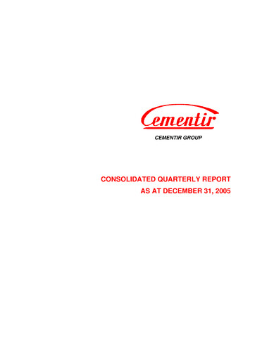 Thumbnail Cementir Quarterly Report 2005-q4