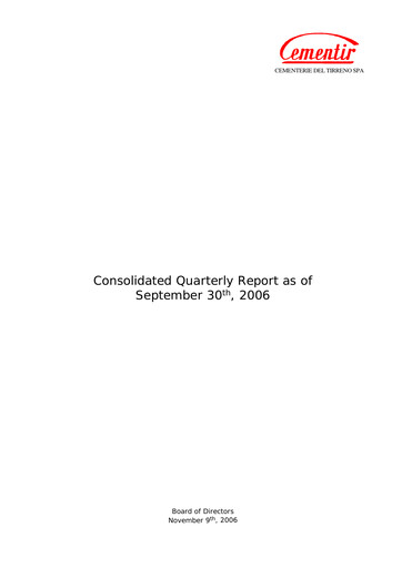 Thumbnail Cementir Quarterly Report 2006-q3