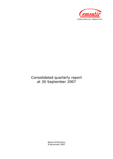 Thumbnail Cementir Quarterly Report 2007-q3