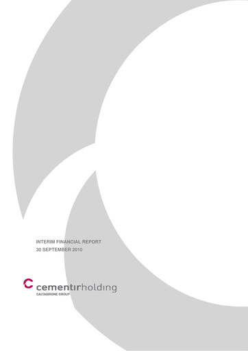 Thumbnail Cementir Quarterly Report 2010-q3