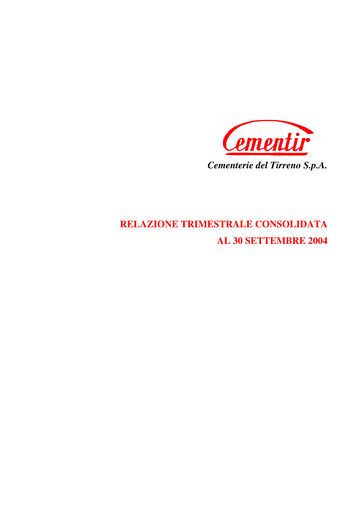 Thumbnail Cementir Quarterly Report 2004-q3