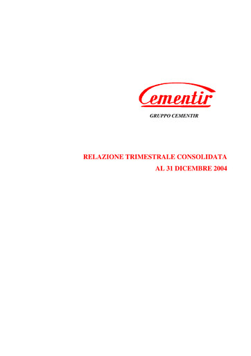 Thumbnail Cementir Quarterly Report 2004-q4