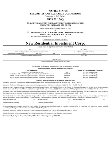 Thumbnail Rithm Capital Quarterly Report 2021-q1
