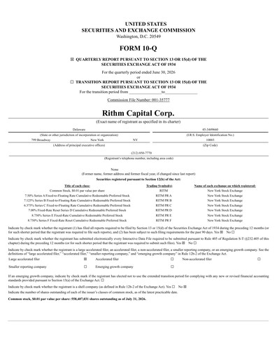 Thumbnail Rithm Capital Quarterly Report 2026-q2