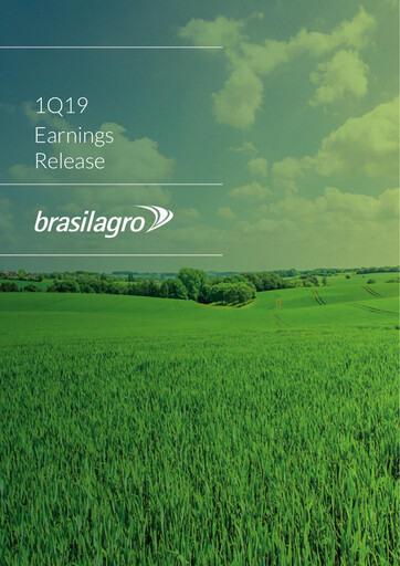 Miniature BrasilAgro Rapport trimestriel fy2019-q1
