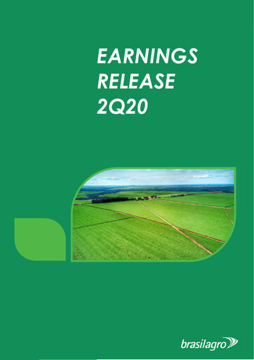 Miniature BrasilAgro Rapport trimestriel fy2020-q2