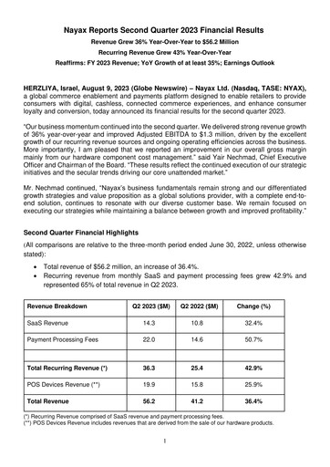 Vorschaubild Nayax Quartalsbericht 2023-q2
