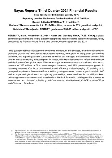 Vorschaubild Nayax Quartalsbericht 2024-q3