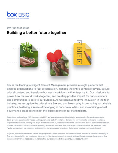 Thumbnail Box, Inc. ESG Report 2025