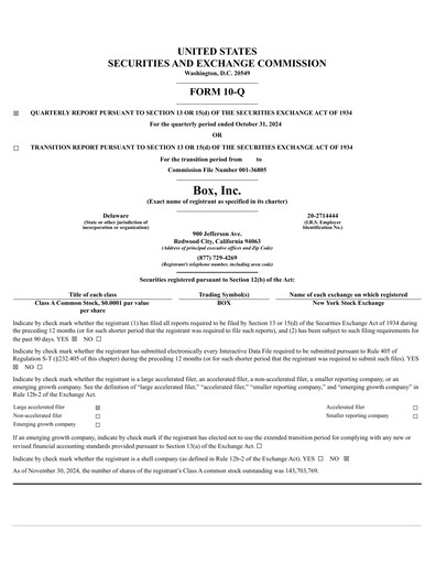 Thumbnail Box, Inc. Quarterly Report 2025-q3