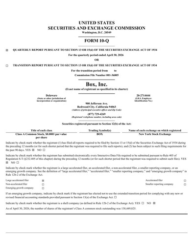 Thumbnail Box, Inc. Quarterly Report 2027-q1